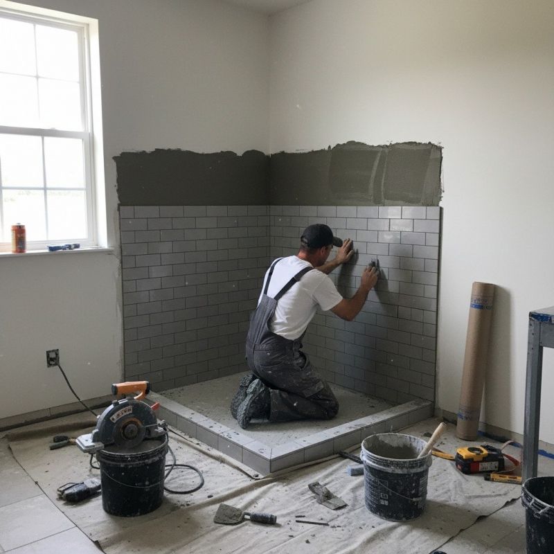 Shower Floor Tiling in Conroe, TX